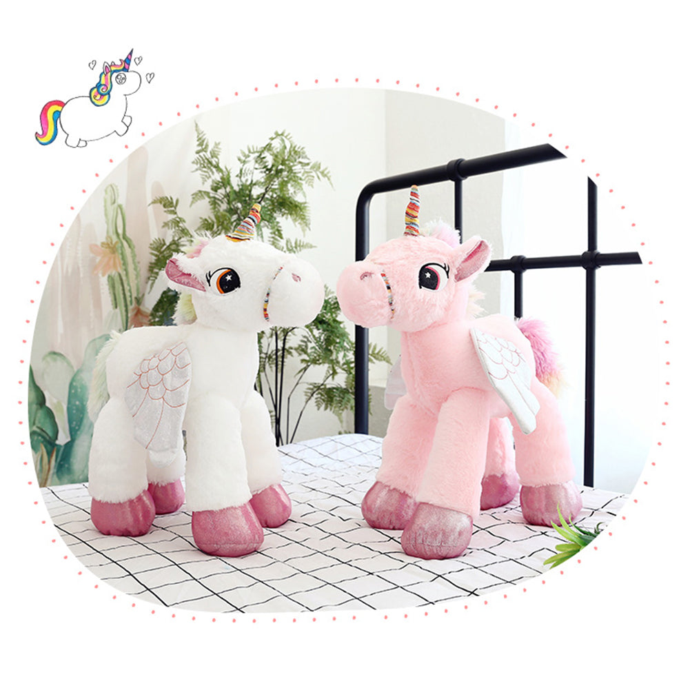 3 Colors 80/120cm Giant Unicorn Stuffed Toy Soft Plush Doll Animal Toys Catton Rainbow Horse For Children Girls Gifts Pillow-ebowsos