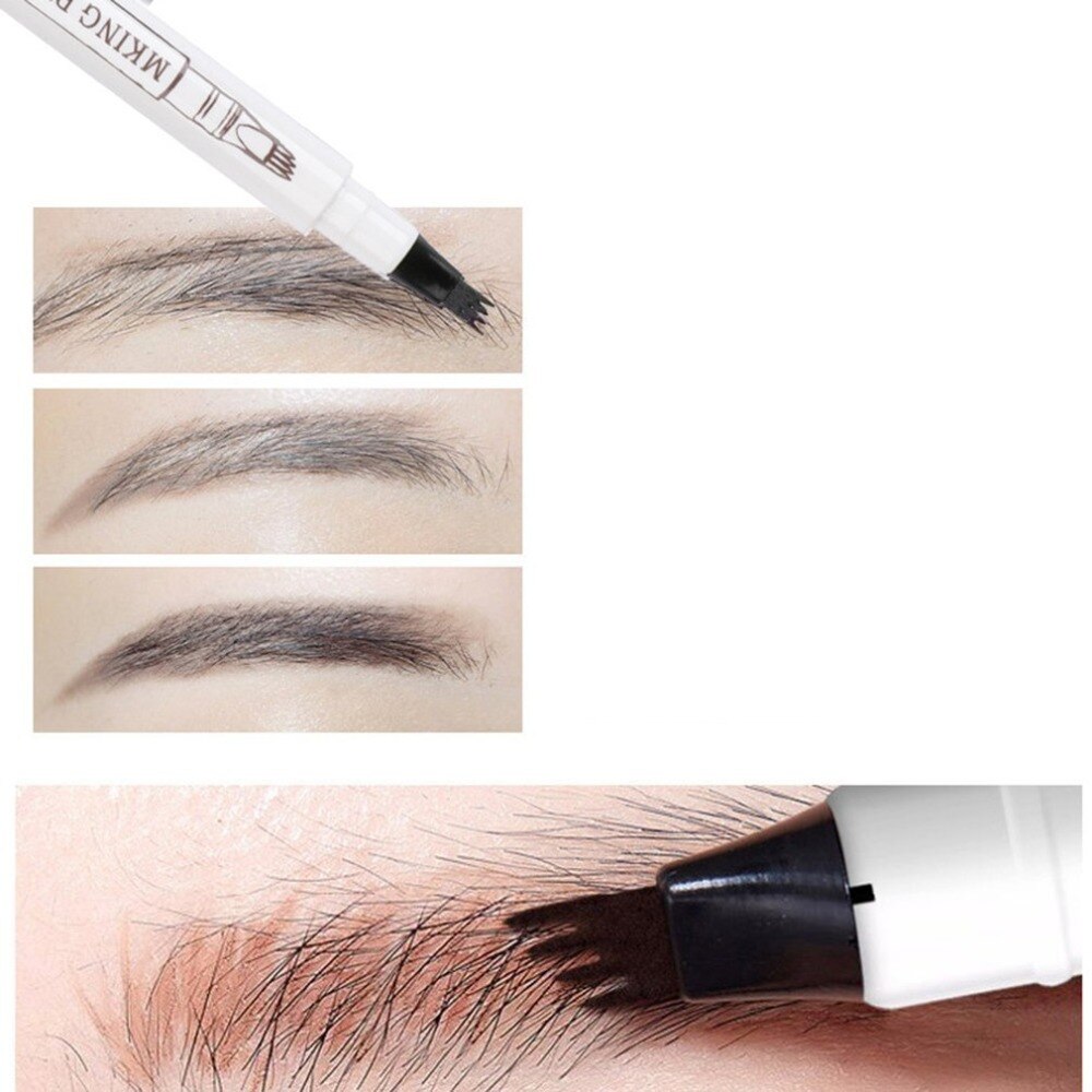 3 Colors Eyebrow Pen Waterproof Eye Brow Pencil Natural Smudge-proof Makeup Eyebrow Liquid Eyebrow Enhancers Beauty Tool - ebowsos