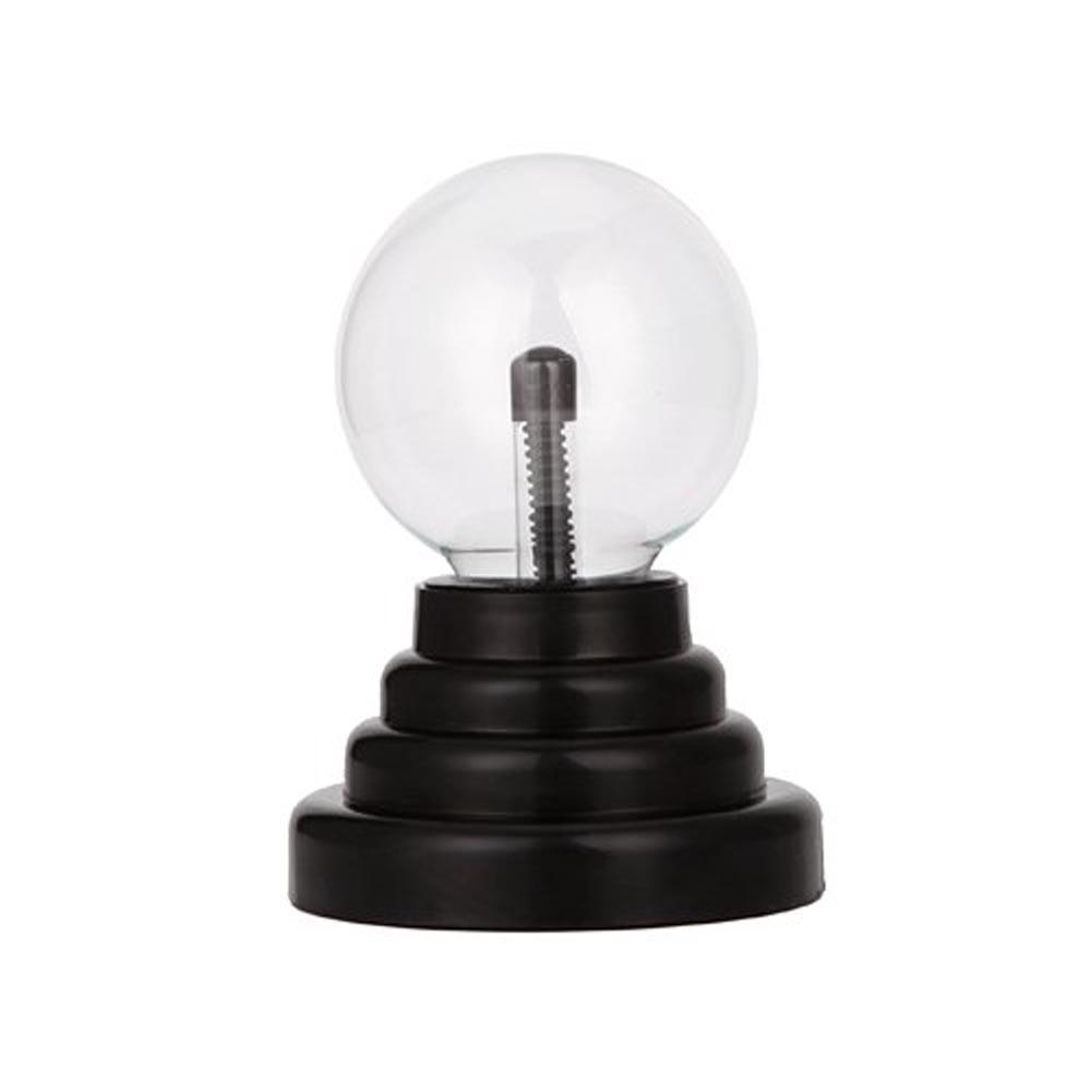 3" Magic USB Glass Plasma Ball Sphere Lightning Lamp Colorful Light Party Black Base USB Lighting Perfect Holiday Gift Toy-ebowsos