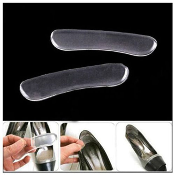 3 Pairs Silicone Back Heel Liner Gel Cushion Pads Insole High Dance Shoes Grip JP Insoles - ebowsos
