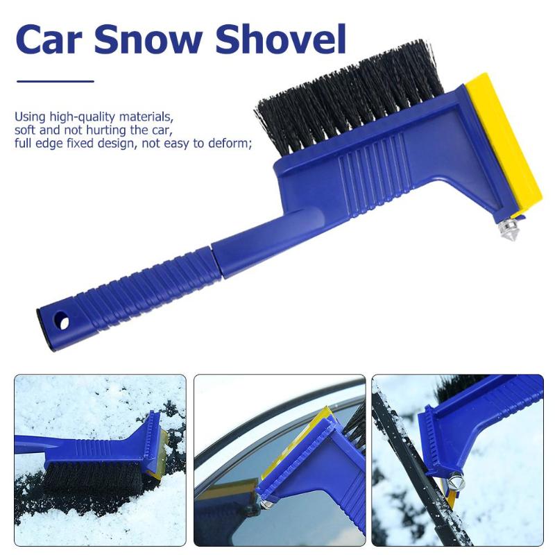 3 in 1 Car Snow Shovel Tool Car Windshield Ice Scraper Vehicle Snow Shovel Removal Brush Windscreen Clean Tools Ice Scraper New - ebowsos