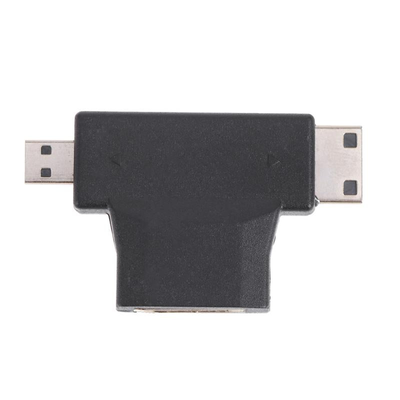 3 in 1 Converter Display Port HDMI Female to Mini HDMI Male Connector+ Micro HDMI Male Port Adapter Converter - ebowsos