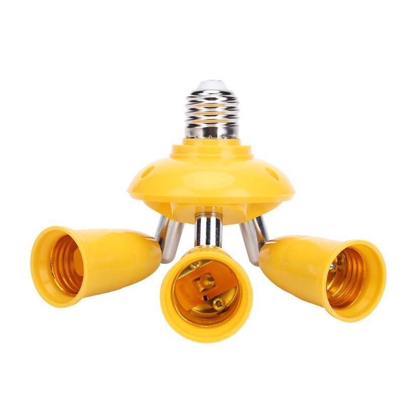 3 in 1 E27 to E27 Lamp Base Socket Splitter LED Light Bulb Adapter Holder - ebowsos