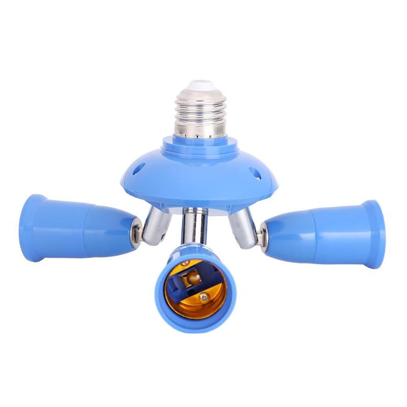 3 in 1 E27 to E27 Lamp Base Socket Splitter LED Light Bulb Adapter Holder - ebowsos