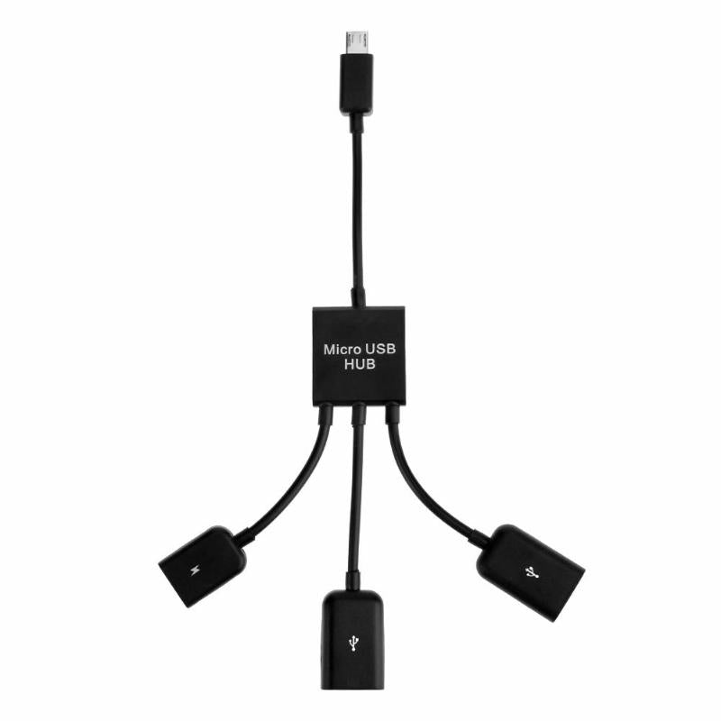 3 in 1 Micro USB Charging OTG Hub Cable Adapter for Samsung NOTE 2 i9100 - ebowsos