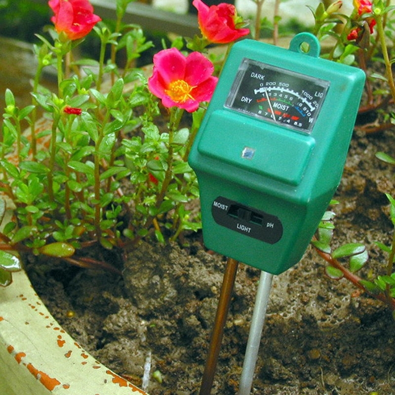 3 in 1 Soil PH Meter Flower Pot Hygrometer Soil Tester Plants Growth Moisture Light Intensity Meter Instrument Garden Tools - ebowsos