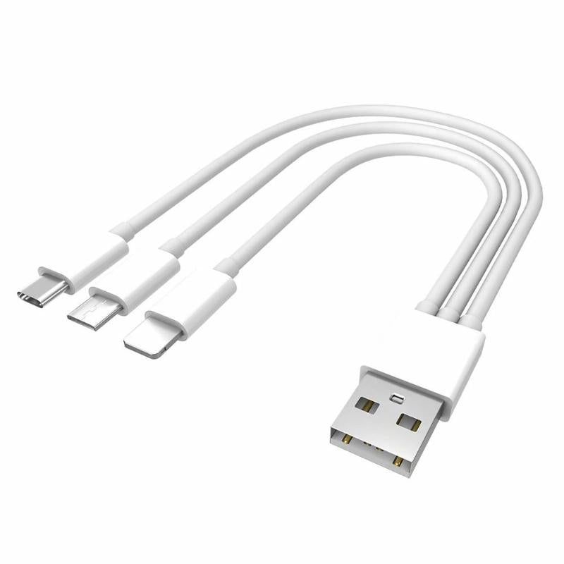 3 in 1 USB Cable Type C Micro USB 8 Pin Fast Charging Data Transfer Cable Wire Cord for iPhone Android Converter Adapter New - ebowsos