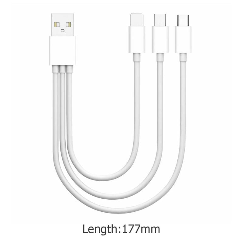3 in 1 USB Cable Type C Micro USB 8 Pin Fast Charging Data Transfer Cable Wire Cord for iPhone Android Converter Adapter New - ebowsos
