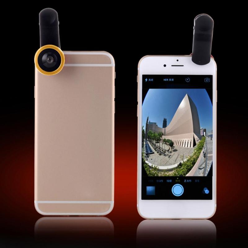 3 in 1 Universal Clip-on Mobile Phone Lens Fish Eye+ Wide Angle+ Macro Lens For Smartphone Accessories Phone Lens For iPhone - ebowsos