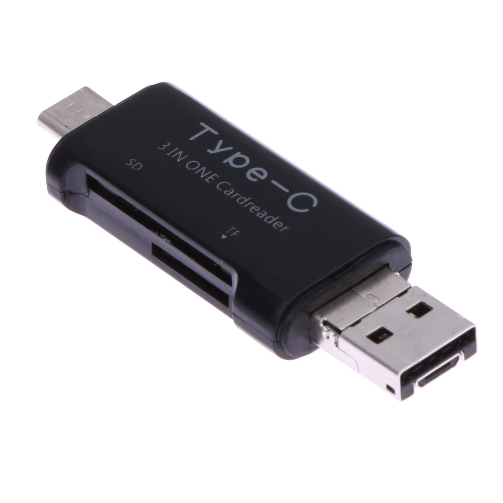3 in1 Type-C MICRO USB2.0 OTG Card Reader Mini Phone Adapter for Macbook Laptop Smartphones and more devices - ebowsos