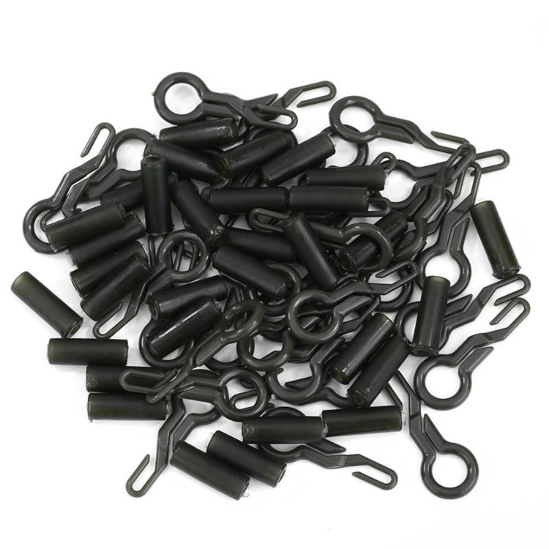 30/50pcs Lead Clips and Tail Tube Quick Change Clips Swivel Snap Connector Carp Fishing Tackle Kit-ebowsos
