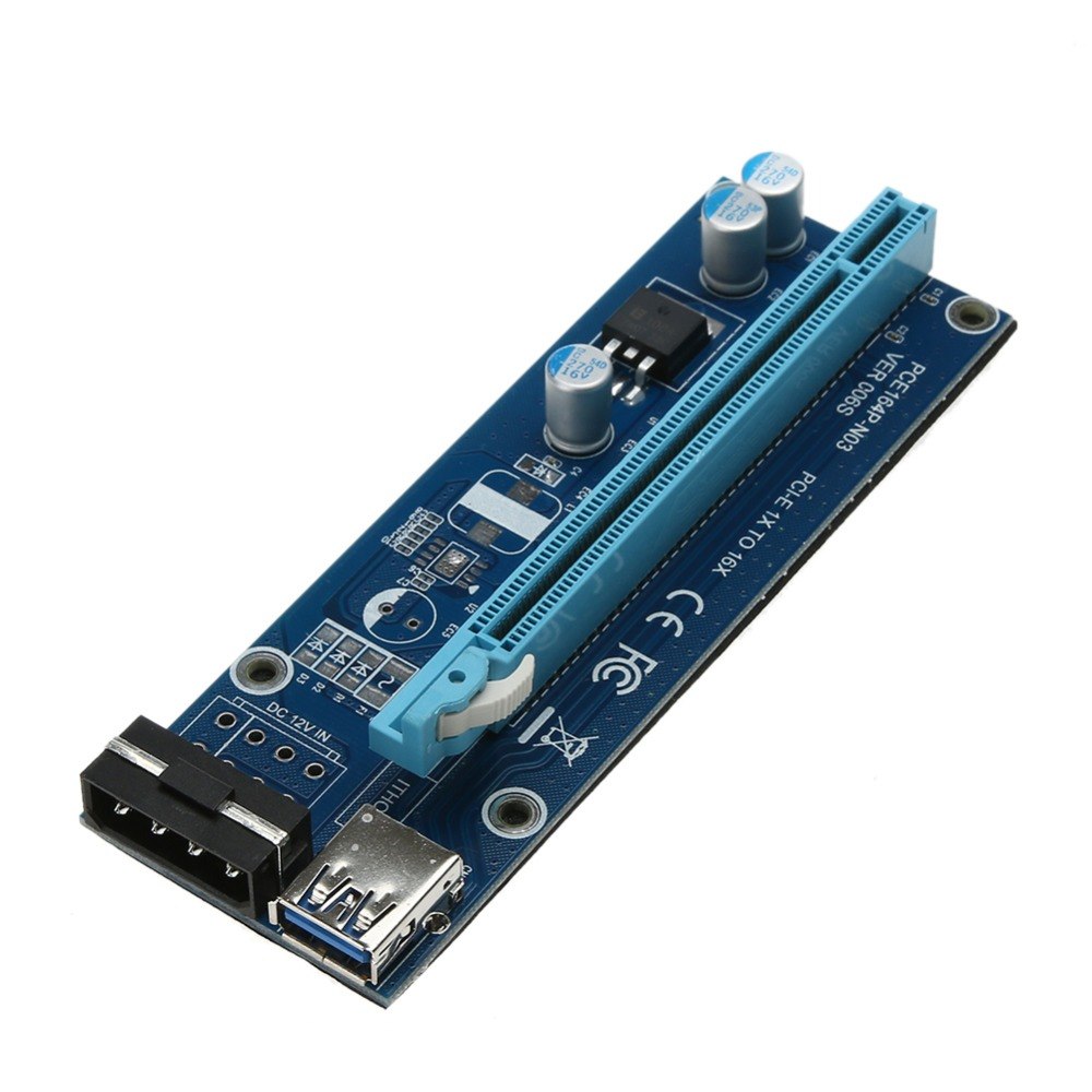 0.3/0.6M Riser Board PCIe PCI-E PCI Express Riser Card 1x to 16x USB 3.0 Data Cable SATA to 4Pin Power Cord for BTC Miner - ebowsos