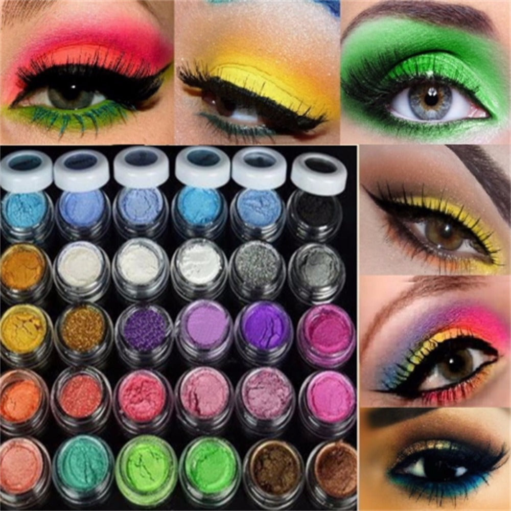 30 Mixed Colors  Eye Shadow Maquiagem Glitter Shimmer Mineral Matte Eyeshadow Professional Makeup Tools Full Size Fashion - ebowsos