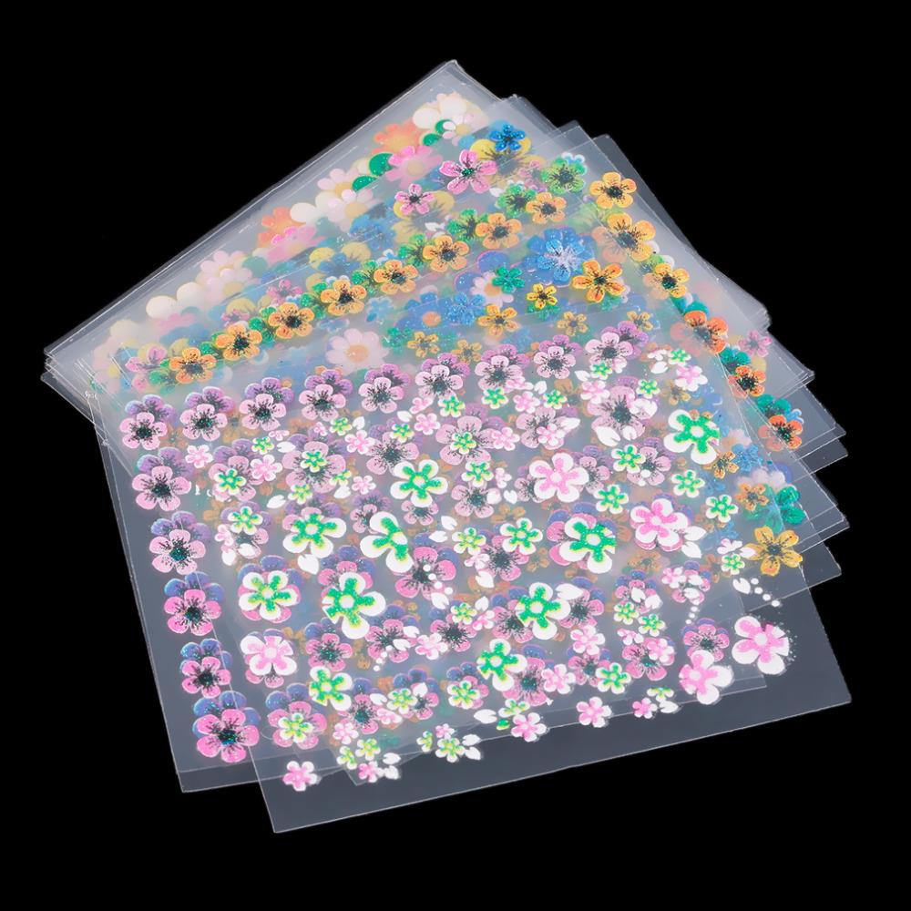 30 Sheet Flower Sticker Decal Nail Art Decoration Fashion Colorful Stickers - ebowsos