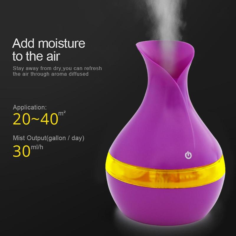 300ml Air Humidifier Smart Touch 7 Color LED Night Light USB Aroma Diffuser for Home Office Cooling Air Diffuser Drop Shipping - ebowsos