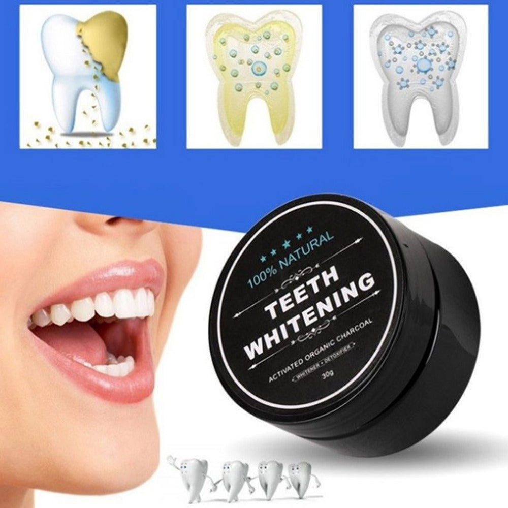 30G Portable Tooth Brushing Powder Teeth Whitening Dental Oral Hygiene Cleaning Teeth Removal Stains Powder confident smile - ebowsos