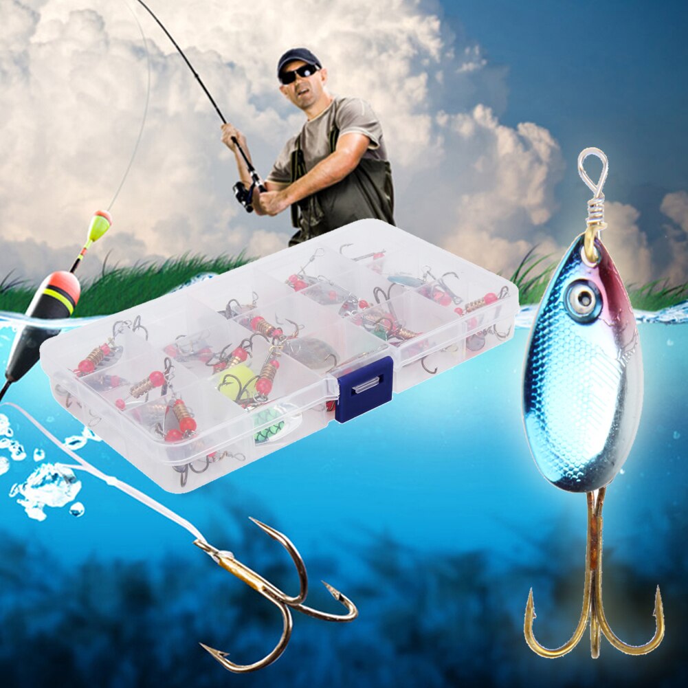30Pcs/ Lot Fishing Lures Trout Spoon Metal Fishing Lures Spinner Baits Bass Tackle Fishing Lures Tool Fishing Lures Sheet-ebowsos