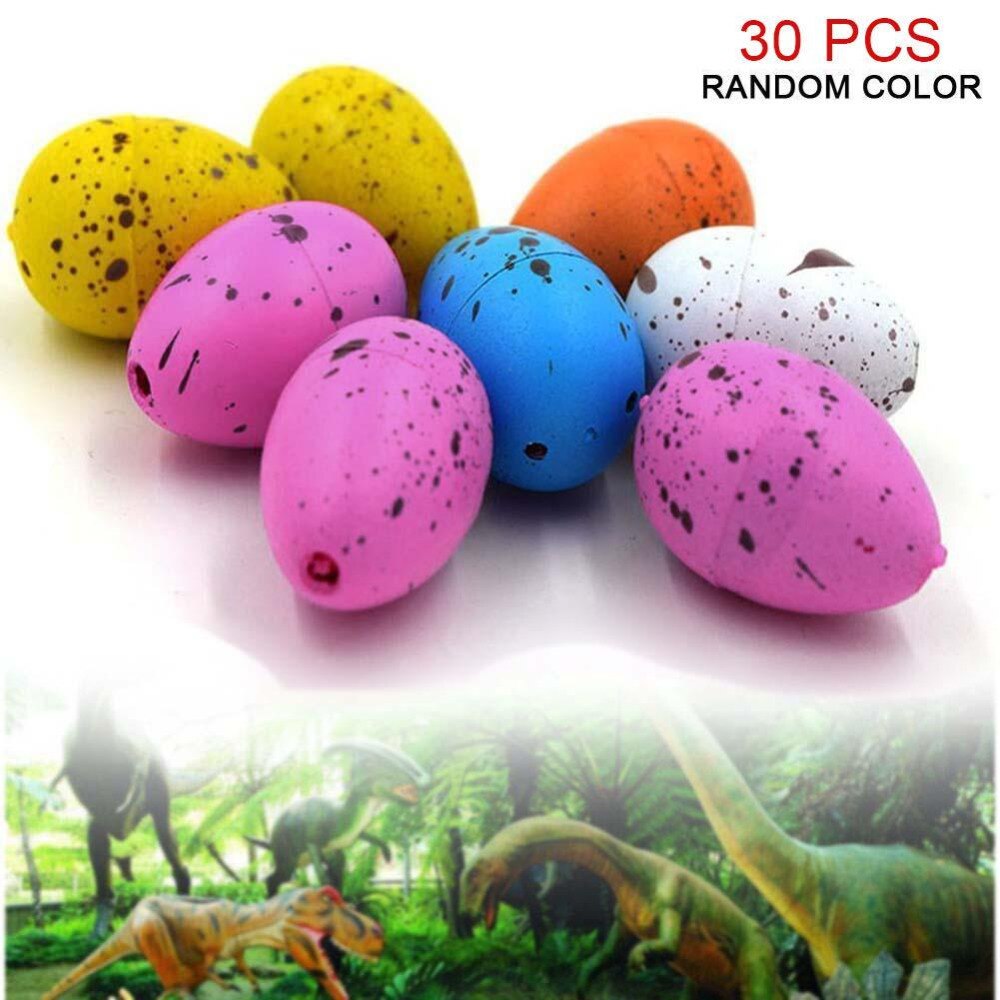 30pcs/lot Colorful Dinosaur Eggs Hatching Growing Dinosaur Baubles Add Water Grow Funny Toys Children Kid Gift Magic Egg-ebowsos