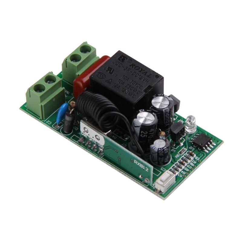 315MHz Wireless AC220V 1CH 2 Buttons Transmitter Receiver 2 Remote Control Switch Module Controllers RF Transceiver - ebowsos