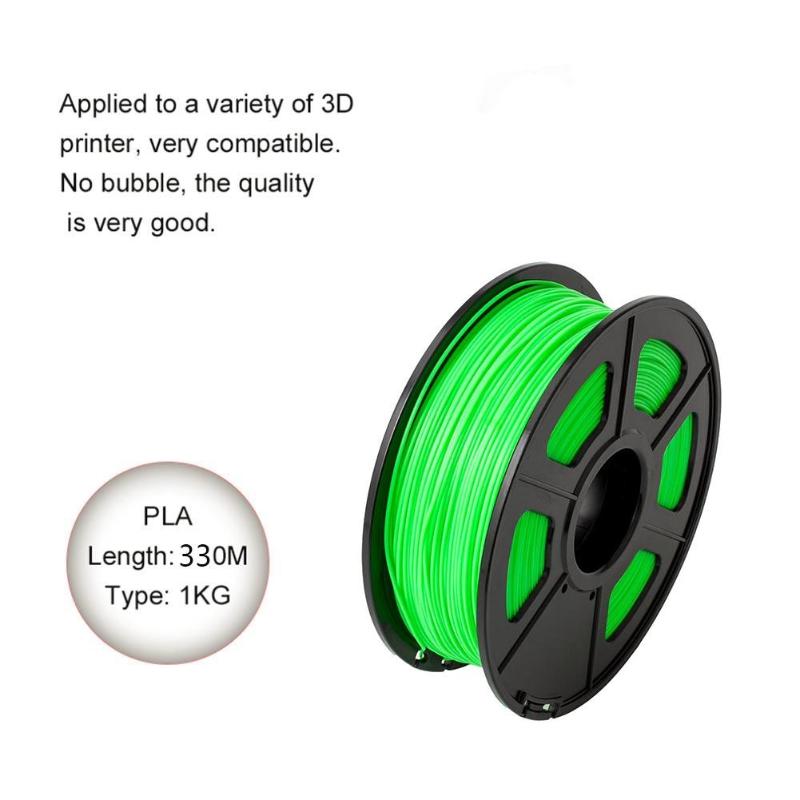 330m 1kg PLA Plastic 1.75mm Fluorescence 3D Printer Filament Consumables Noctilucent Non-toxic High Strength Material - ebowsos