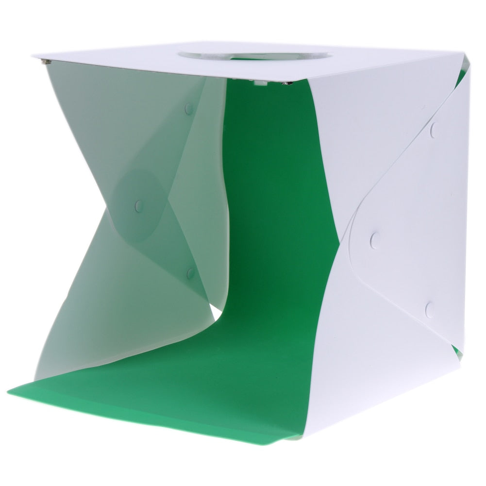 33x33x40cm Portable Photo Box Photography Backdrop Mini Photo Studio Box built-in Light for iPhone Samsang Digital DSLR Camera - ebowsos