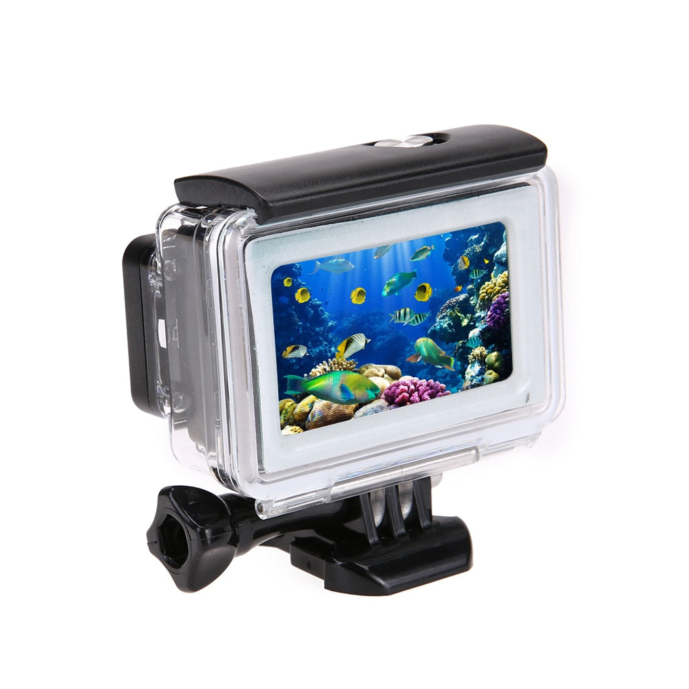 35m Diving Waterproof Touch Cover Case For Xiaomi Yi 4K 2 II Action Camera for Xiaomi Yi Protective Shell Camera Accessories - ebowsos