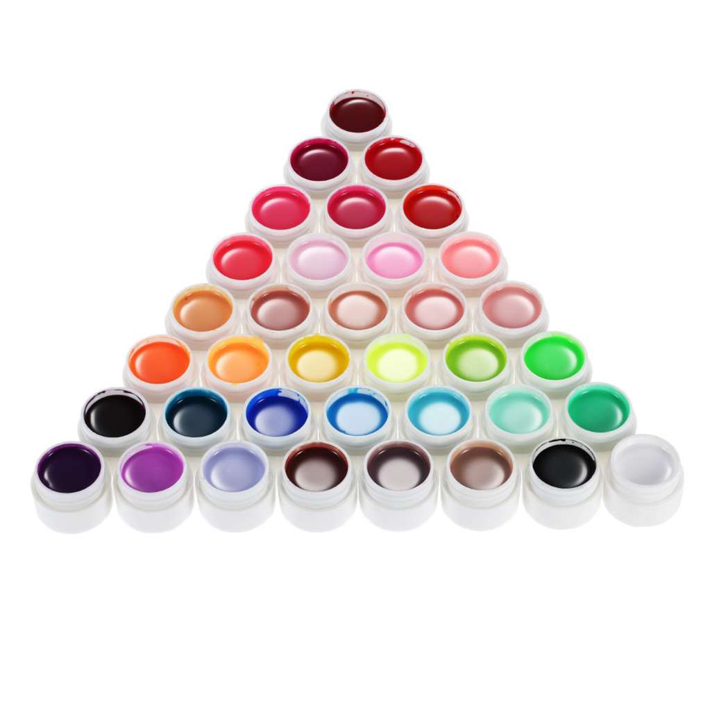 36 Colors Nail Gel  8ml Nail Art Glitter UV Lamp Nail Polish Gel Acrylic Builder Glue Solid Set Long Lasting - ebowsos