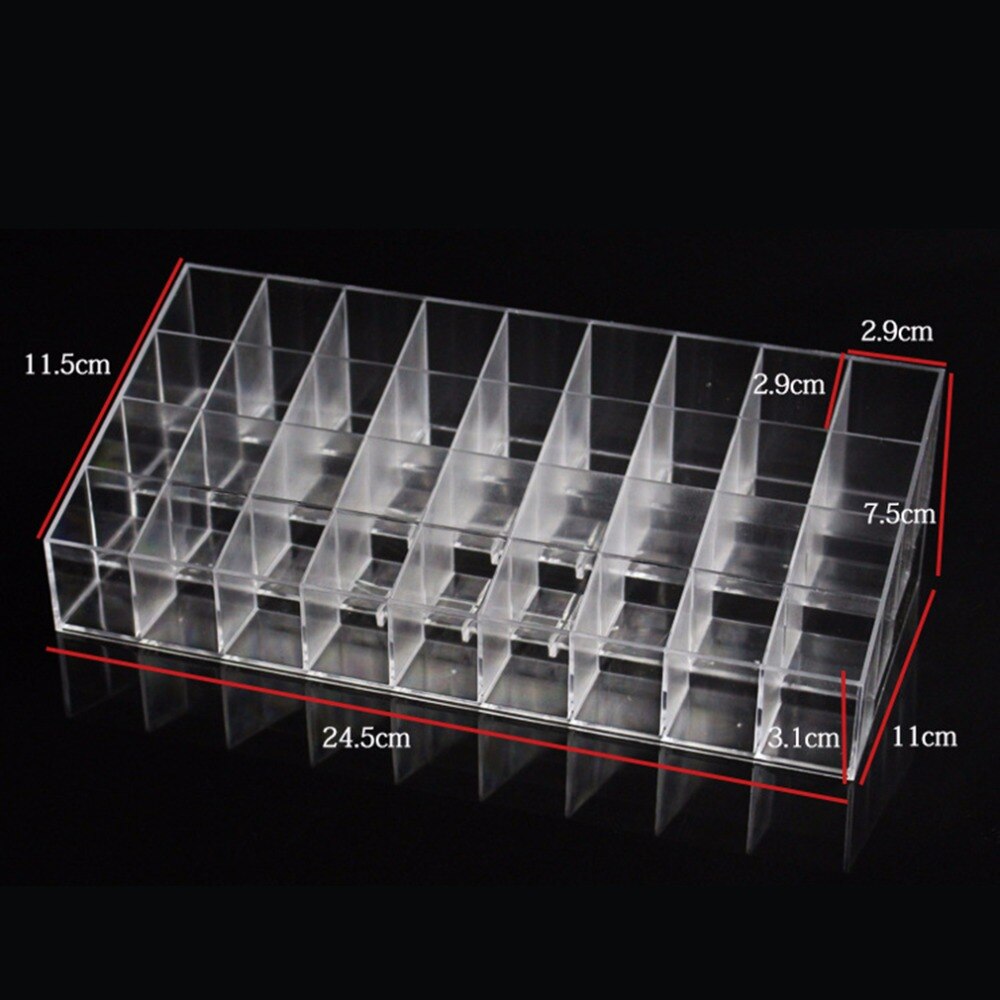 36 Grids Transparent Multifunctional Home Bedroom Lipstick Stand Case Kit Organizer Holder Plastic Box Cosmetic Makeup Tools - ebowsos