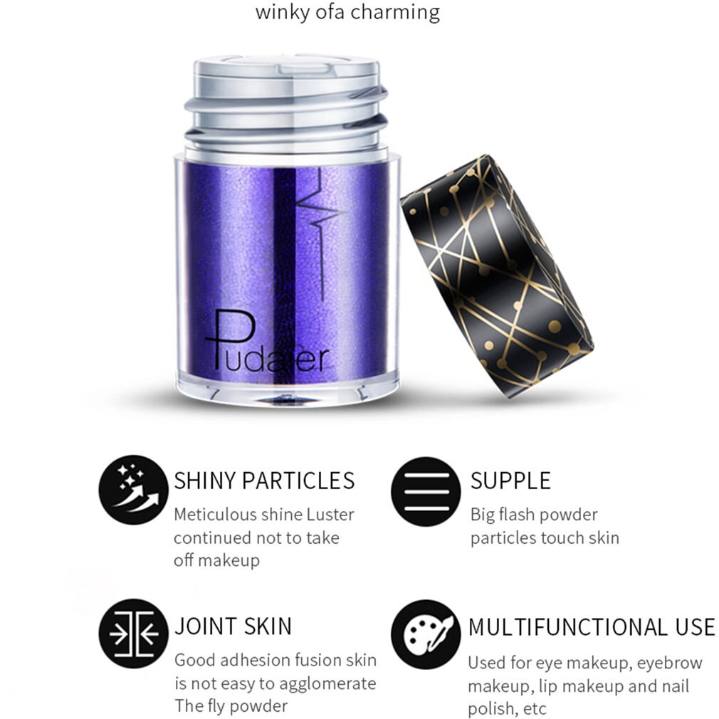 36 colors Fashionable Nail Glitter Powder Portable Size DIY Shinning Mirror Women Nail Beauty Makeup Powder flashing film - ebowsos