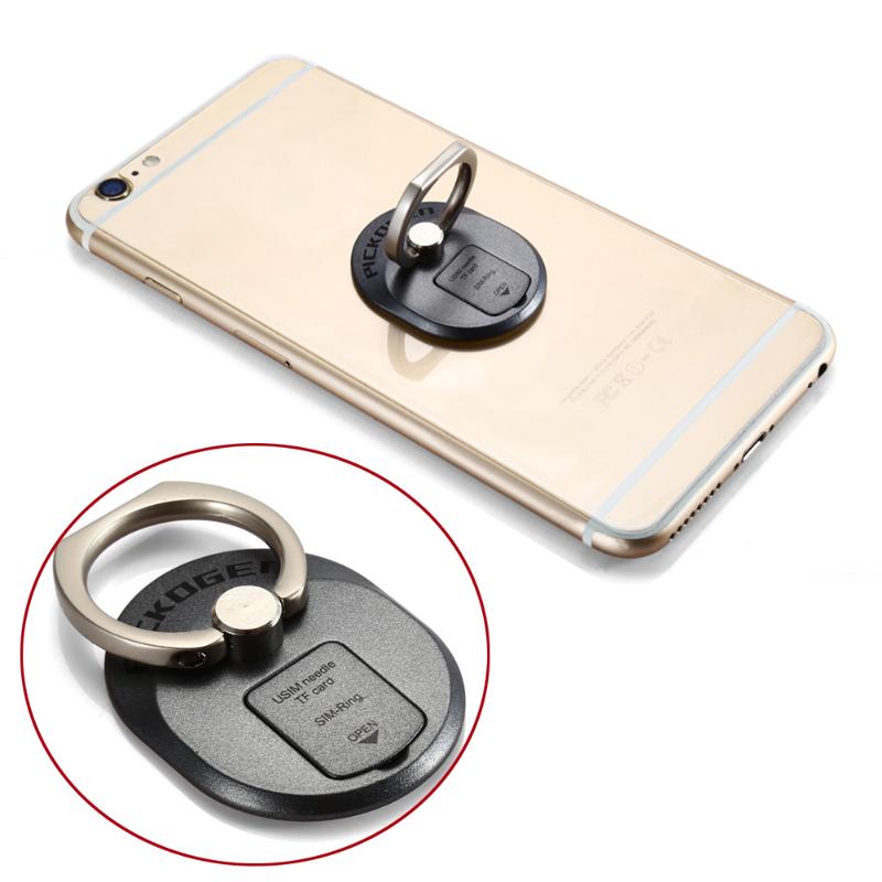360 Degree Finger Ring Mobile Phone Smartphone Stand Holder with SIM Card Holder For iPhone Samsung Galaxy S7 Edge HTC Xiaomi - ebowsos