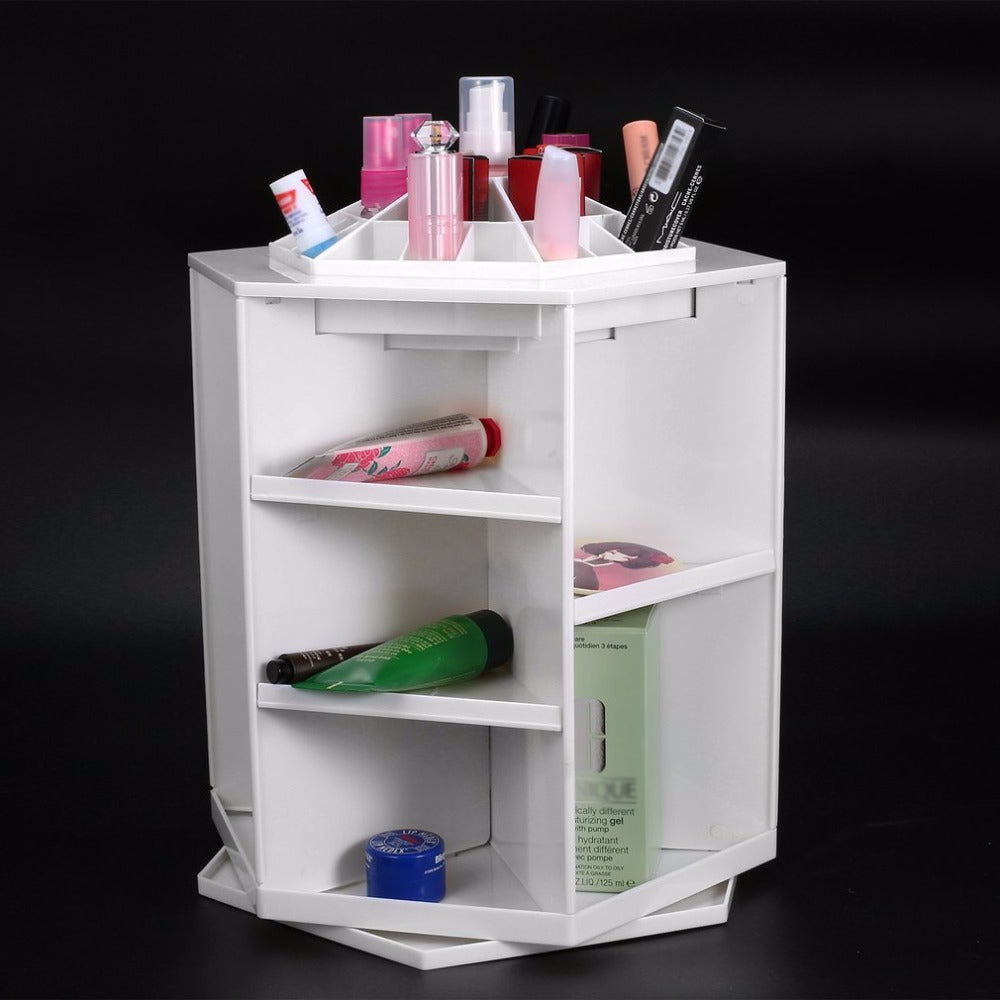 360 Degree Rotation Rotating Make up Organizer Cosmetic Display Brush Lipstick Storage Stand Cosmetic Accessories - ebowsos