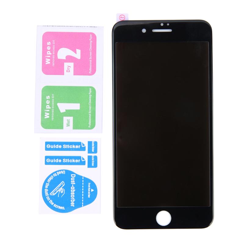 3D Carbon Fiber Full  Screen Protector 1mm Toughened Glass Mobile Phone Front Screen Protectors Black White For iPhone 7 Plus - ebowsos