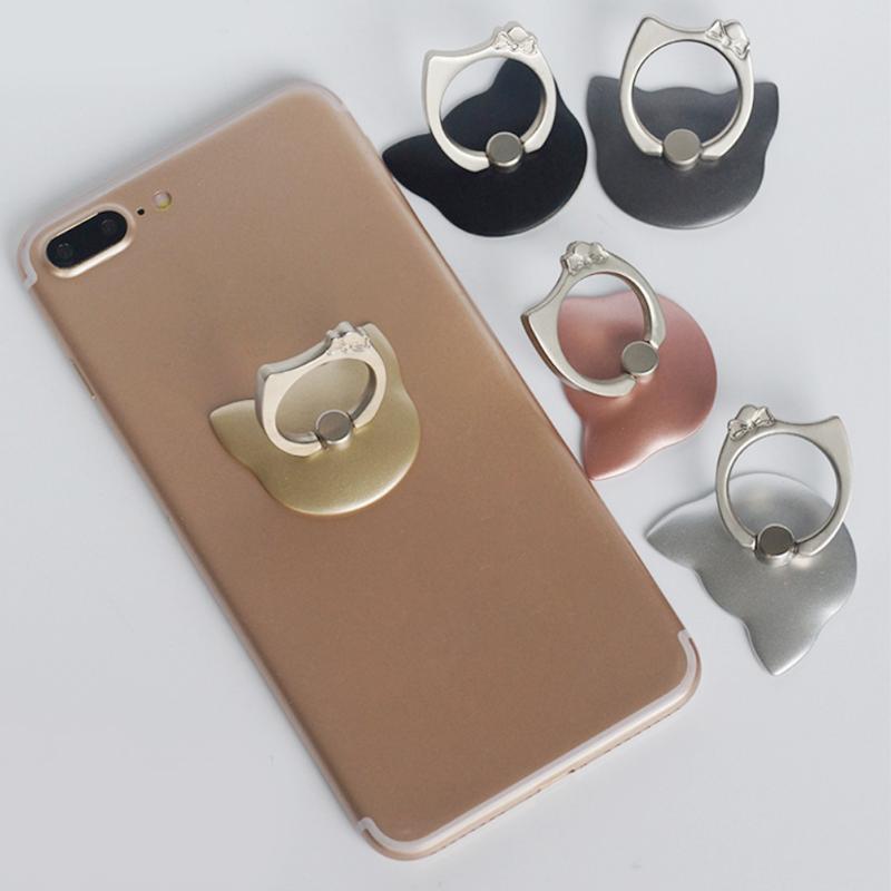 3D Cat Shape 360 Degree Finger Ring Mobile Phone Stand Holder for iPhone Samsung Huawei Xiaomi Smart Phones Universal Promotion - ebowsos