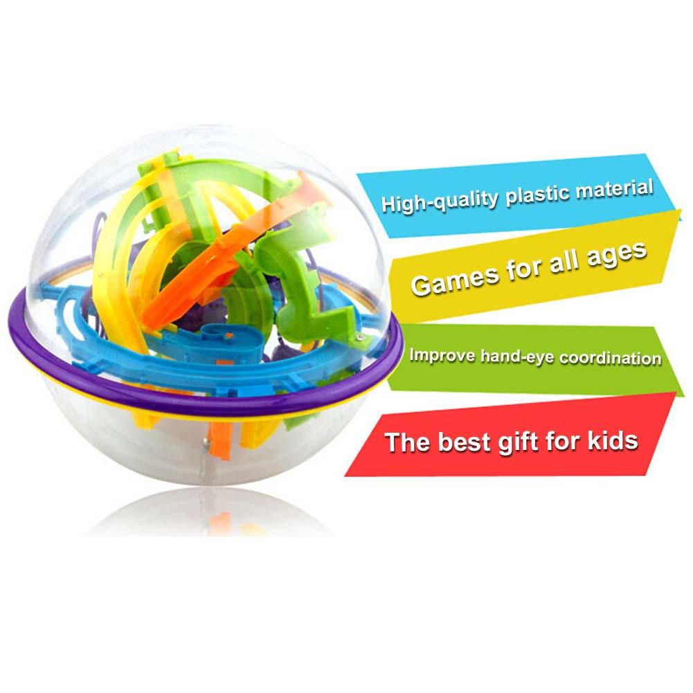 3D Magic Maze Ball 100 Levels Intellect Ball Rolling Ball Puzzle Game Brain Teaser earning Educational Toys Orbit Game Hot Sale-ebowsos