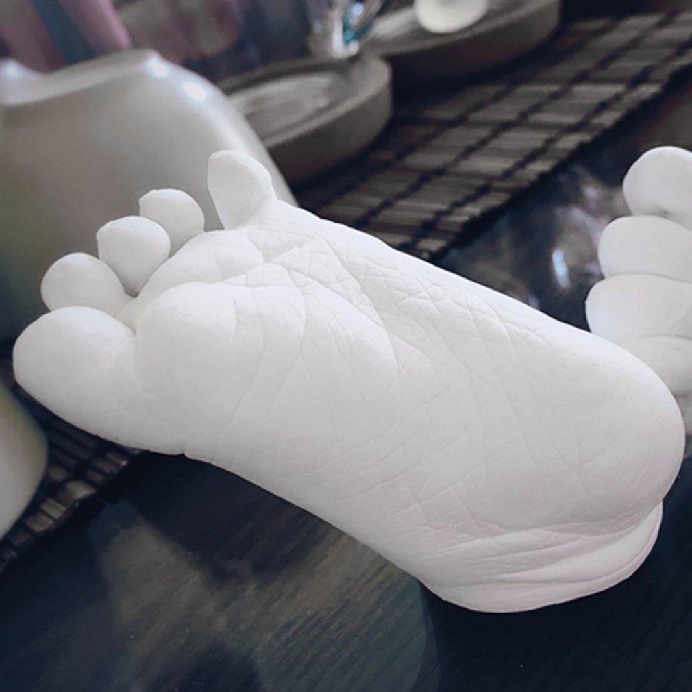 3D Plaster Molding Clone Powder Kids Handprints Footprints Baby Hand Foot Save L-ebowsos