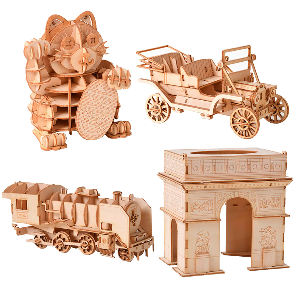 3D Wooden Puzzle For Adults Laser Cutting Model Kits DIY Toy Decorative 3D Wooden Puzzle Wooden Puzzle 3D Wooden Model-ebowsos