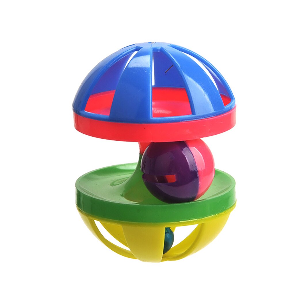 3PCS Environmental Protection Hit Color Double Bell Ball Cat Ball Toy Interactive Creative Pet Toy Cat Dog Squeaky Toy Supplies-ebowsos