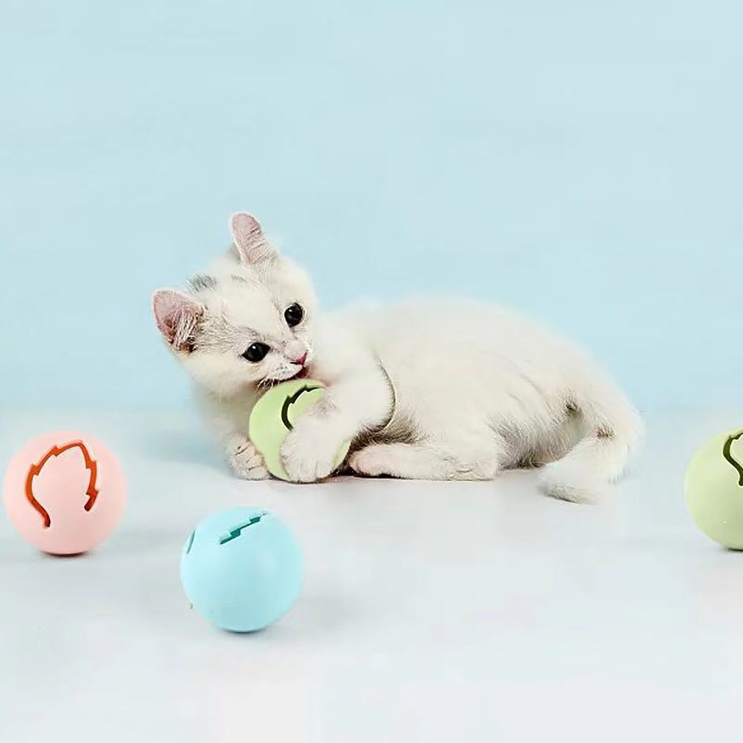 3PCS New Cat Toy Bell Ball Maple Leaf Ball Mint Bell Light Pet Funny Cat Creative Funny Interactive Toy Pet Supplies-ebowsos