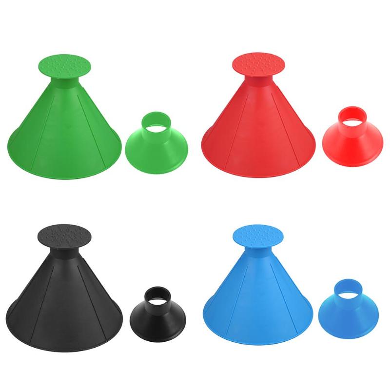 3Pcs/set Auto Car Magic Window Windshield Car Ice Scraper Shaped Funnel Snow Remover Deicer Cone Deicing Tool Scraping Promotion - ebowsos