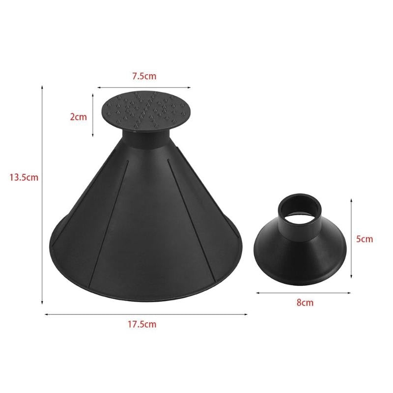 3Pcs/set Auto Car Magic Window Windshield Car Ice Scraper Shaped Funnel Snow Remover Deicer Cone Deicing Tool Scraping Promotion - ebowsos