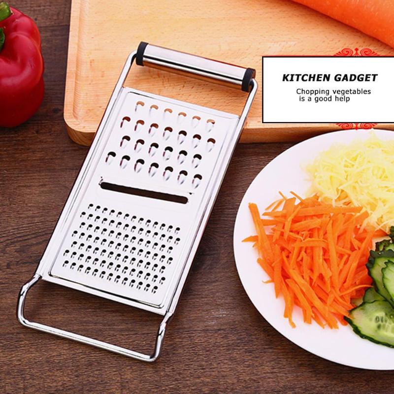 3in1 Hot Sale Vegetable Cutter Anti-skid Handle Stainless Steel Slicer Potato Peeler Carrot Grater Tool 3in1 Kitchen Accessory - ebowsos