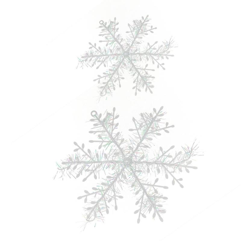3pcs Christmas White Snowflake Xmas Trees Hang Pendant Windows Home Decor Party Decor Xmas Party Holiday Christmas Ornaments - ebowsos