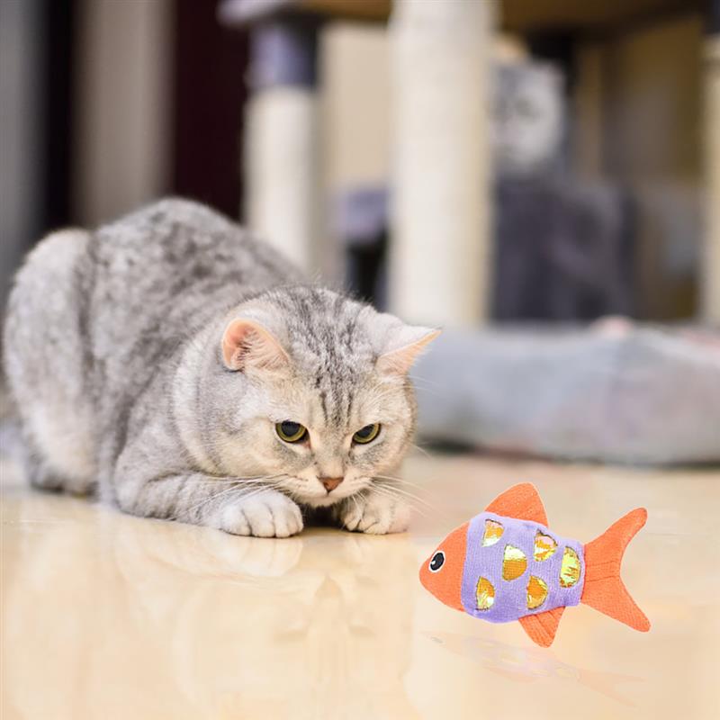 3pcs High Quality Cat Bite Toys Set Creative Fish Shape Cute Cat Catnip Toy Pet Play Toy Pet Supplies Cat Favors-ebowsos