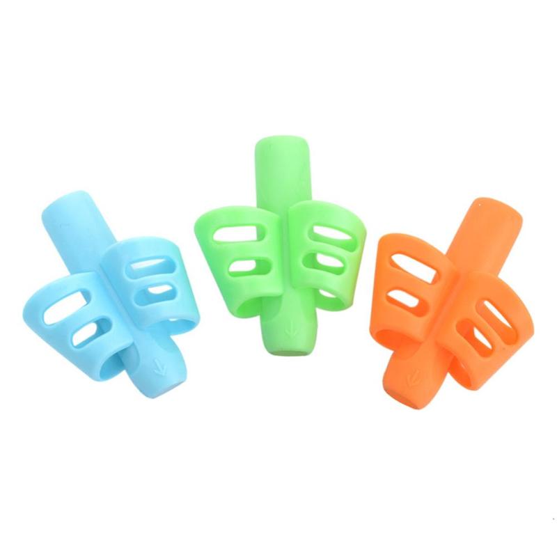 3pcs Kids Writing Pencil Holder Learning Pen Aid Grip Posture Correction Solving the Wrong Posture of Grasping Pen - ebowsos