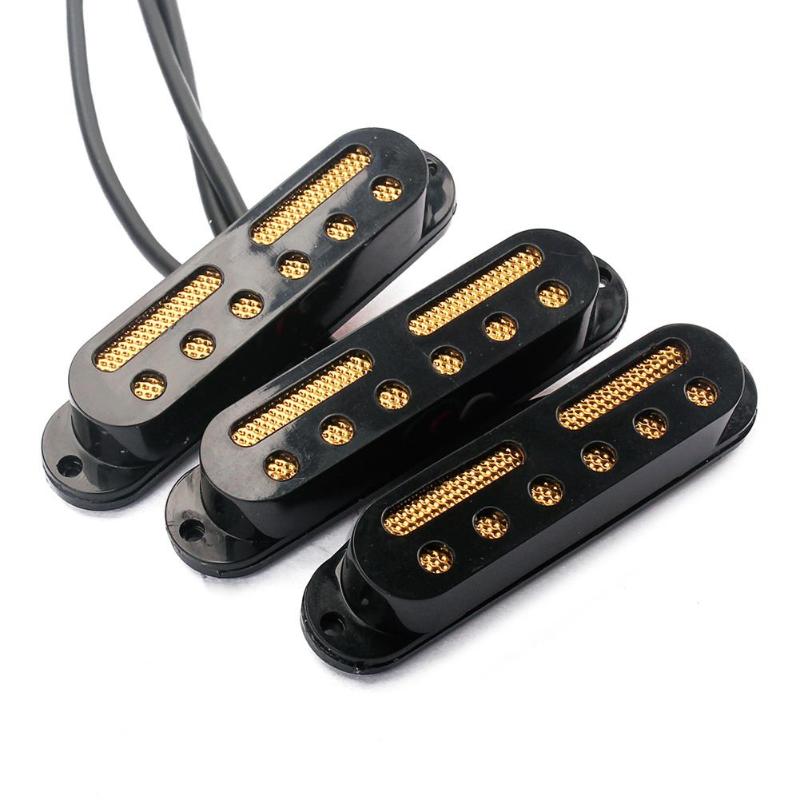 3pcs Standard Single Coil Magnet Pickups Excellent Durable Cooper Magnet Black Neck/Middle/Bridge Electric Guitar Parts-ebowsos