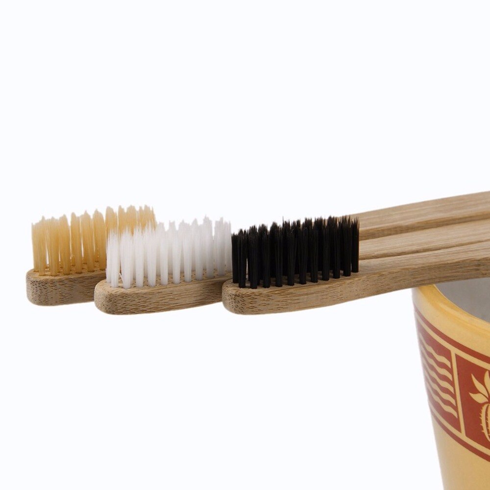 3pcs/lot Environment-friendly Wood Toothbrush Bamboo Toothbrush Soft Bamboo Fibre Wooden Handle Low-carbon Eco-friendly - ebowsos
