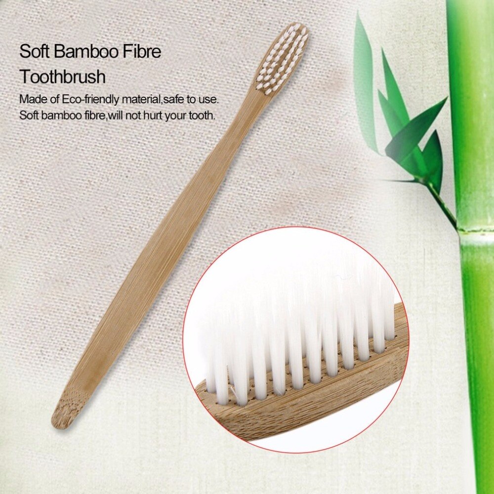 3pcs/lot Environment-friendly Wood Toothbrush Bamboo Toothbrush Soft Bamboo Fibre Wooden Handle Low-carbon Eco-friendly - ebowsos
