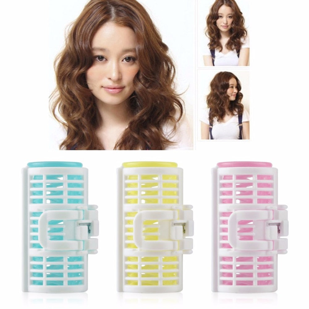 3pcs/lot Hair Curler Spring Clip Grip Rollers DIY Hairstyle Home Use Salon Magic Bangs Hair Curler Roll Beauty Hair Styling Tool - ebowsos
