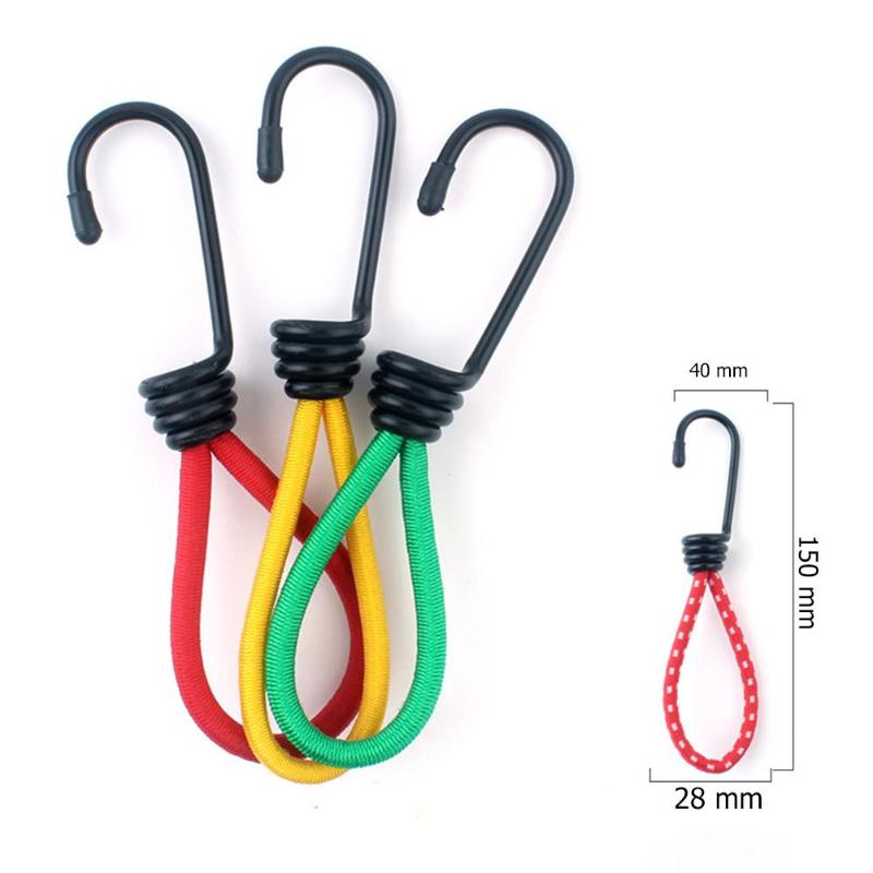3pcs/set Outdoor Camping Tent Elastic Rope Buckle Hook Fixed Bundle Straps High elasticity fixed straps camping accessories-ebowsos