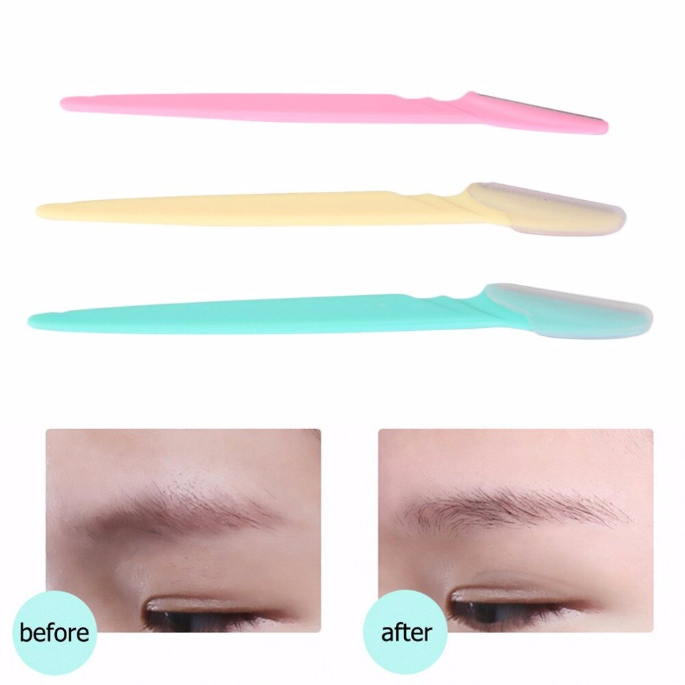 3pcs/set Women's Makeup Facial Tool Eyebrow Razor Trimmer Blade Shaver Knife For Female Eyebrow Razor Woman Top Quality - ebowsos